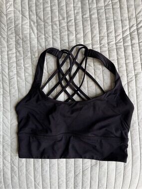 Lululemon free to be wild longline bra black